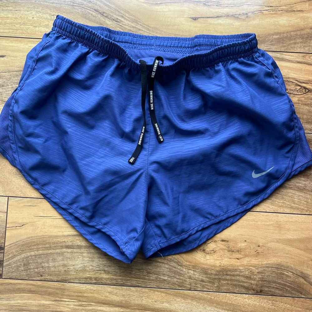 Nike Women's Royal Blue Athletic Shorts with Drawstring